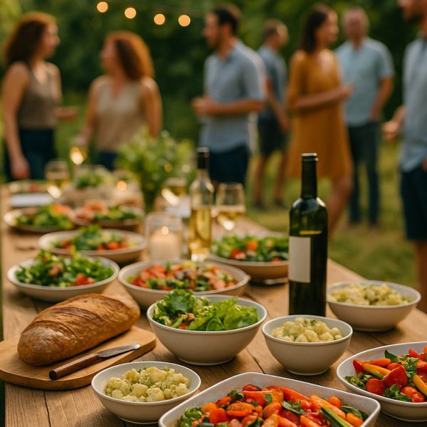 Firmenfeier mit Bio-Catering