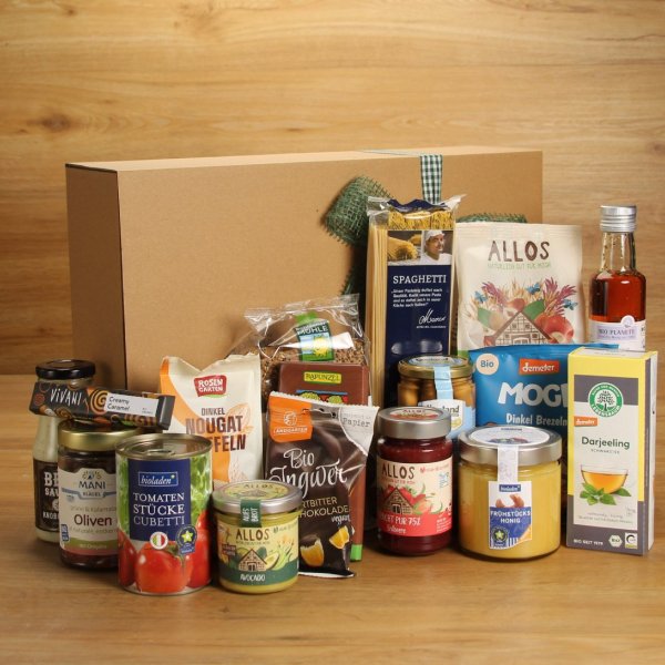 Präsentkorb mit Bio-Spezialitäten