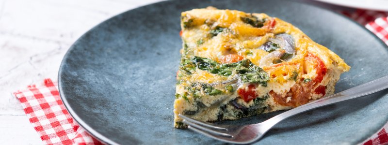 Vegetarische Gemüse-Quiche mit Postelein