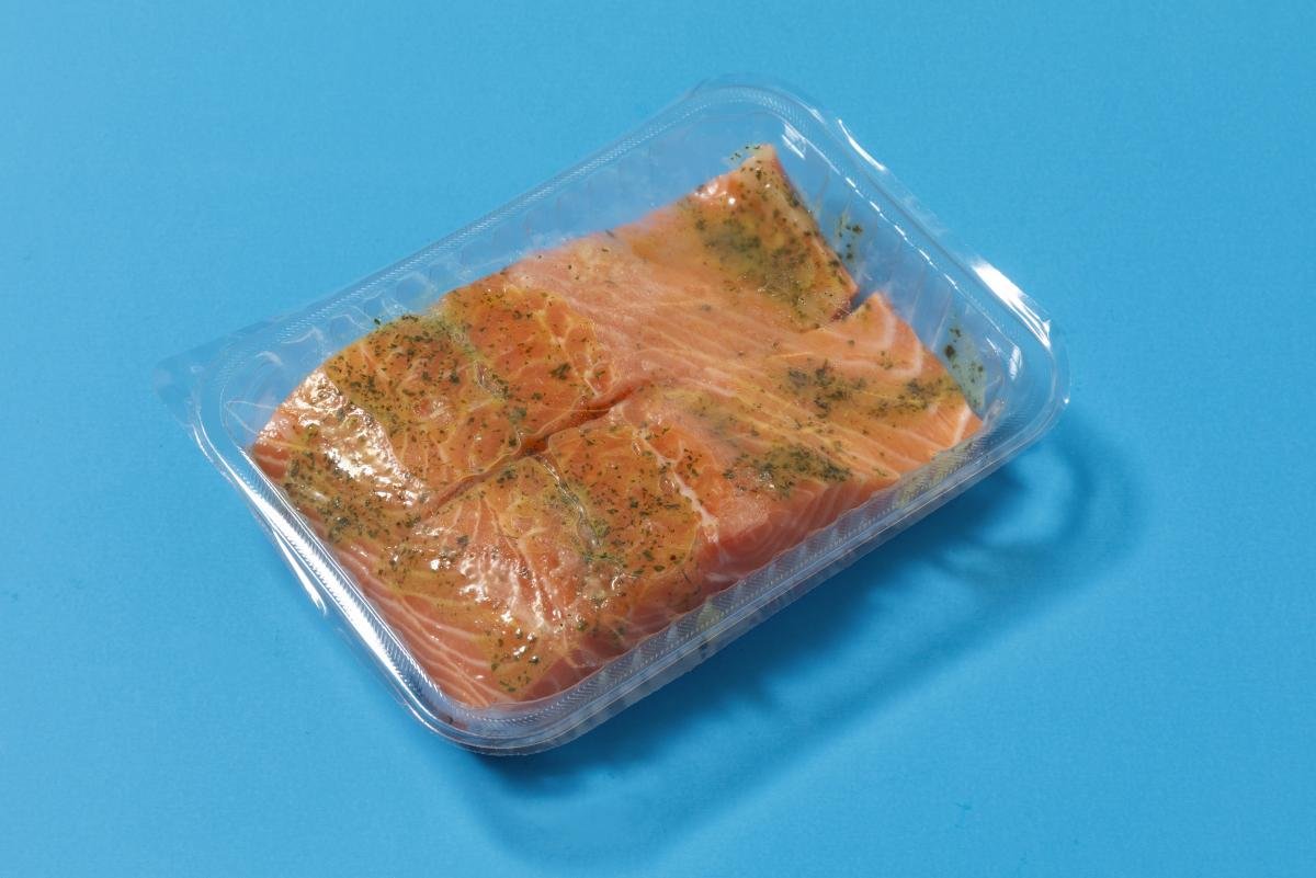 Lachsfilet mit Haut, mariniert, 2 Stück