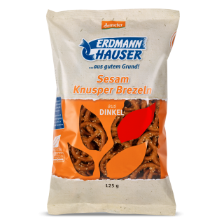 Knusperbrezel, Dinkel mit Sesam