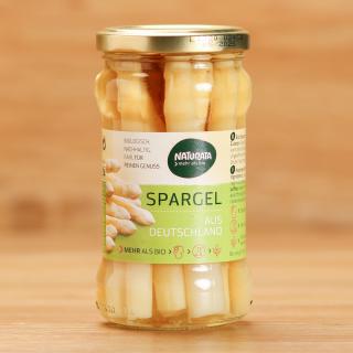 Spargel weiß im Glas