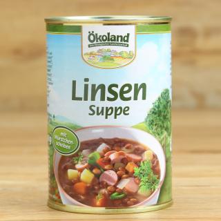 Linsensuppe mit Würstchen klein