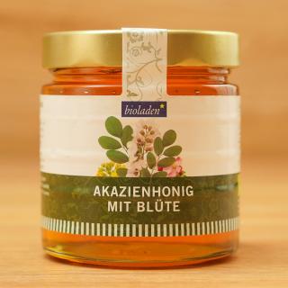 x Akazienhonig mit Blüte, flüssig