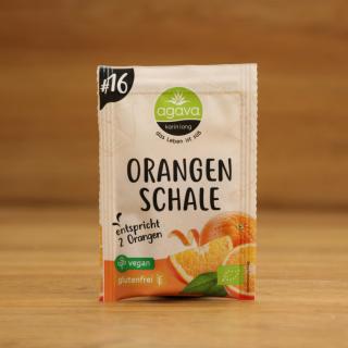Orangenschale gerieben