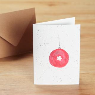 Weihnachtskarte Kugel