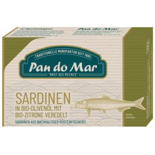 Sardinen mit Olivenöl u. Zitrone