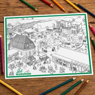 Gratis Wulksfelder Wimmelbild zum Ausmalen