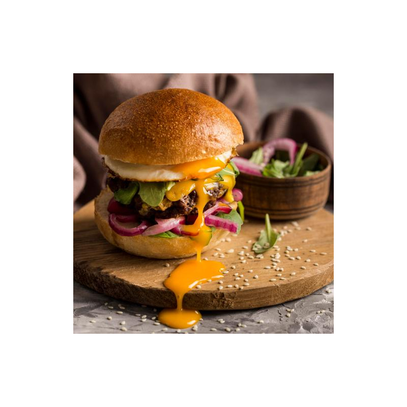 Wulksfelder Burger mit Kürbisbrötchen