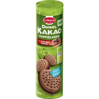 Dinkel Kakao Doppelkeks mit Kakaocreme
