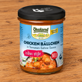 Chicken Bällchen, Tomaten-Sahne-Sauce Indian Style