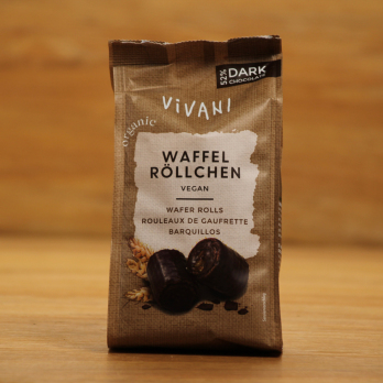 Waffelröllchen, Zartbitter