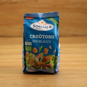 Croûtons Knoblauch - geröstete Brotwürfel