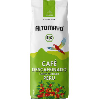 Kaffee gemahlen, entkoffeiniert