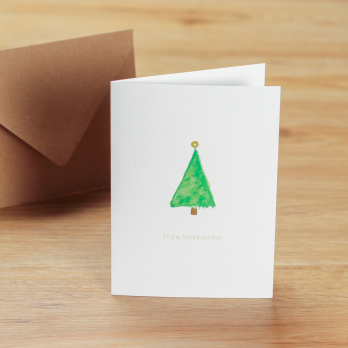 Weihnachtskarte Baum ungeschmückt