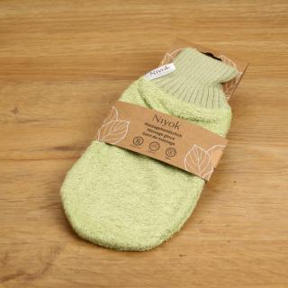 Massagehandschuh weich aus Bambusfaser