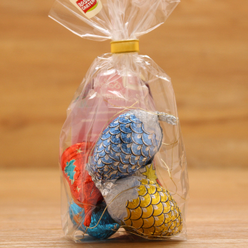 Christbaumbehang aus feiner Schokolade