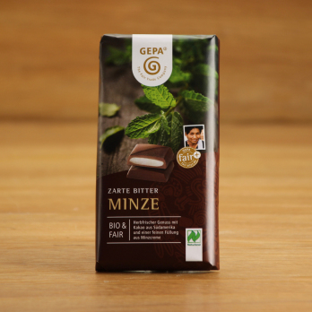 Schokolade Zartbitter Mint