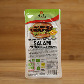Wheaty Veganer Aufschnitt Salami Art, aus Seitan