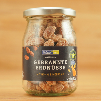 gebrannte Erdnüsse mit Honig & Salz im Mehrwegglas