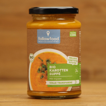 Karottensuppe mit Kokos und Ingwer