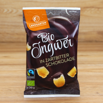 Ingwer in Zartbitterschokolade